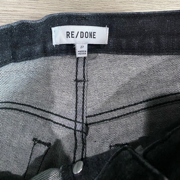 Re/Done High Rise Black Women's Jeans COMFORT STRETCH HIGH RISE STOVE PIPE 27 - Picture 4 of 8